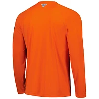 T-shirt à manches longues Columbia Orange Auburn Tigers Terminal Tackle Omni-Shade Raglan pour homme