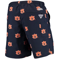 Men's Columbia PFG Navy Auburn Tigers Backcast II 8" Omni-Shade Hybrid Shorts