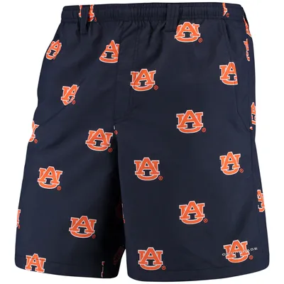 Columbia PFG Navy Auburn Tigers Backcast II 8" Short hybride Omni-Shade pour homme