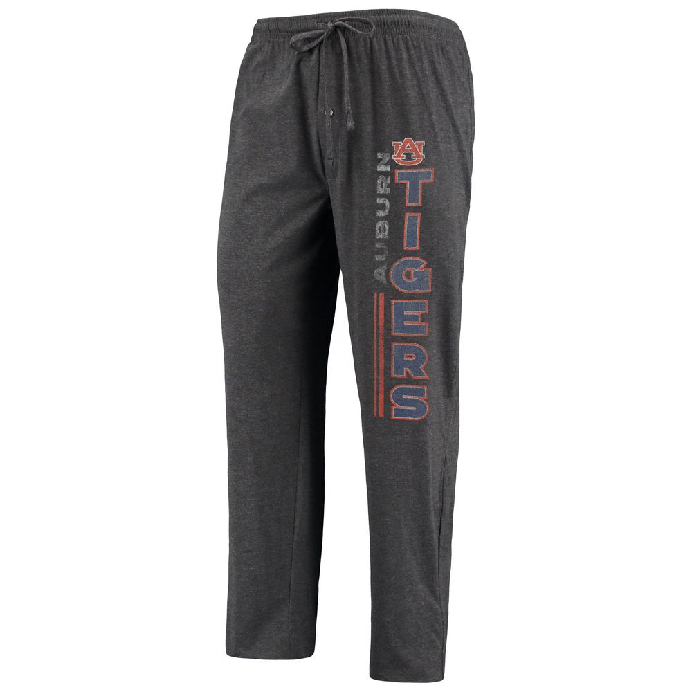 Men's Concepts Sport Heathered Charcoal/Navy Auburn Tigers Meter T-Shirt & Pants Sleep Set