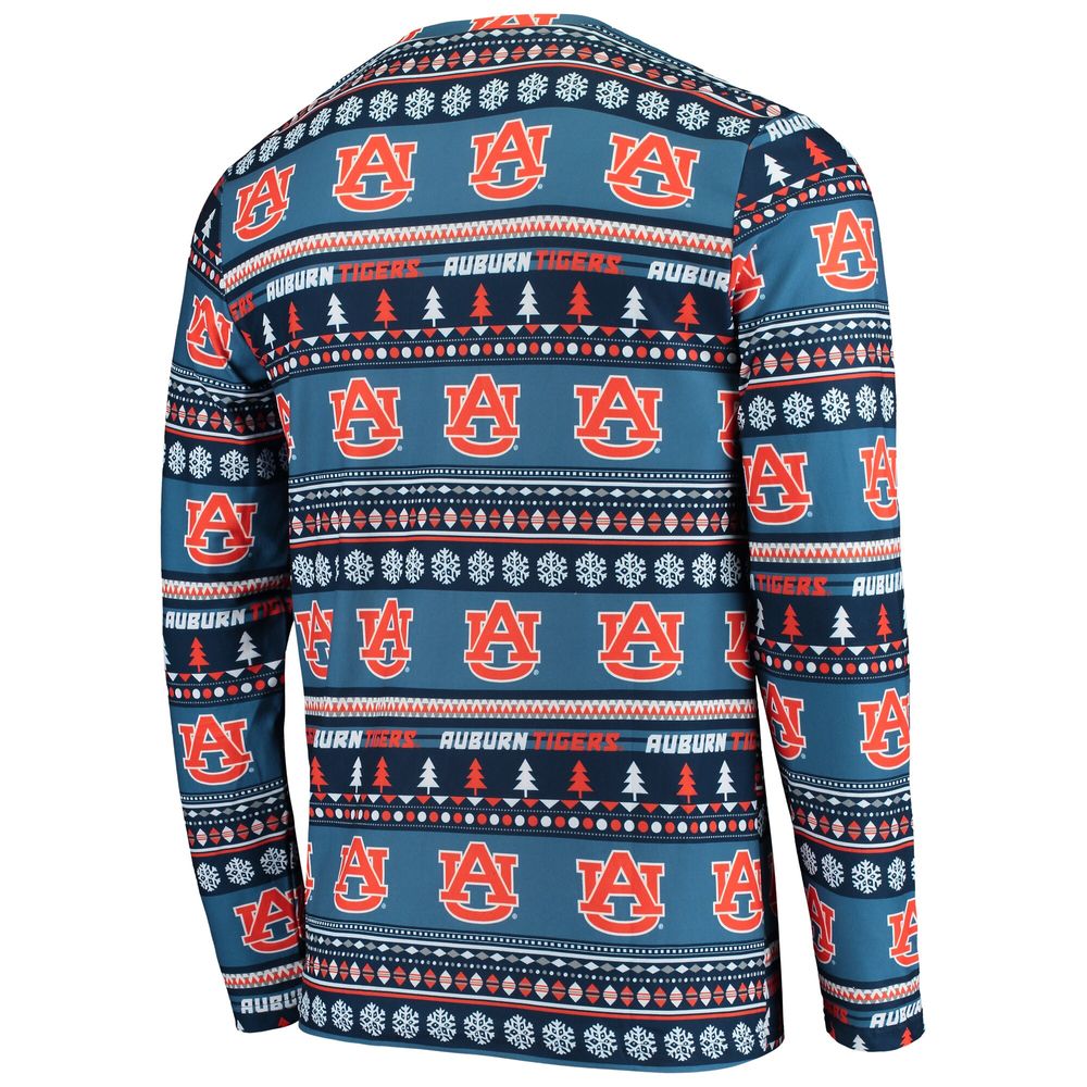 Men's Concepts Sport Navy Auburn Tigers Ugly Sweater Knit Long Sleeve Top and Pant Set