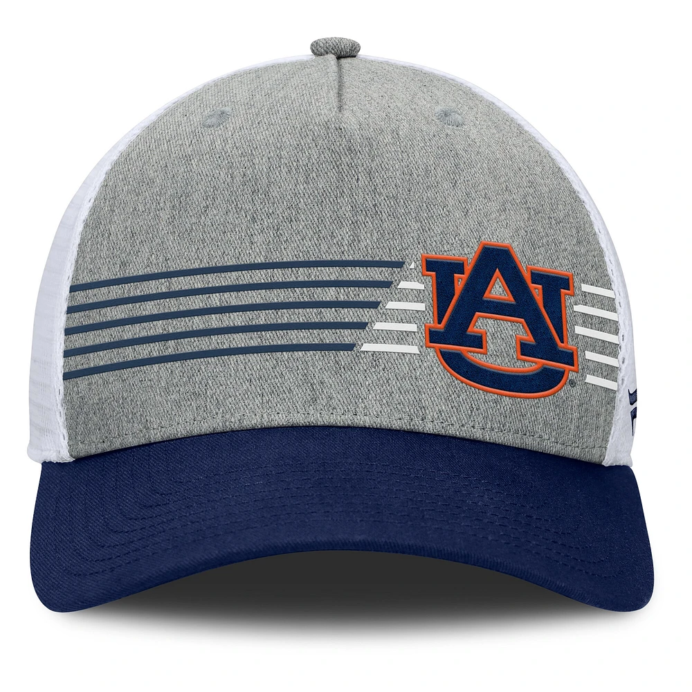 Men's Fanatics Heather Gray/Navy Auburn Tigers Profile Trucker Adjustable Hat