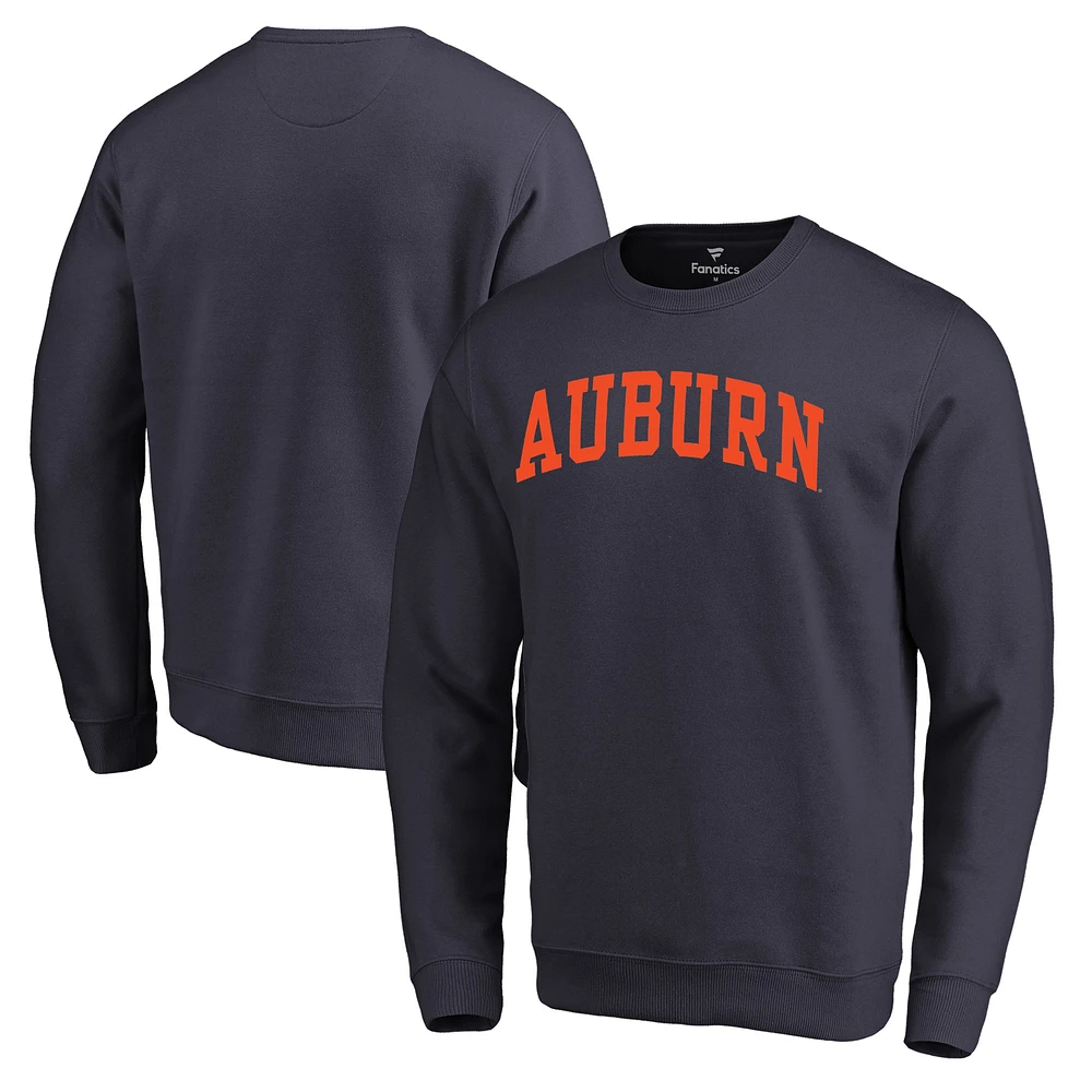 Sweat-shirt Fanatics Navy Auburn Tigers Basic Arch pour hommes