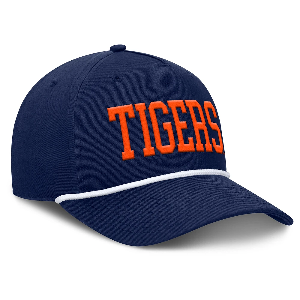 Men's Fanatics Navy Auburn Tigers Foul Ball Rope Adjustable Hat
