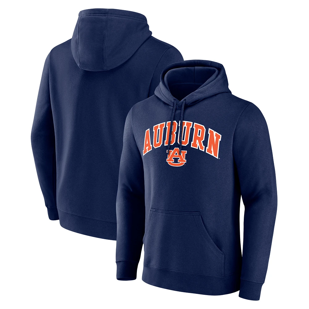 Sweat à capuche en polaire avec logo de l'équipe Auburn Tigers pour hommes Fanatics Navy