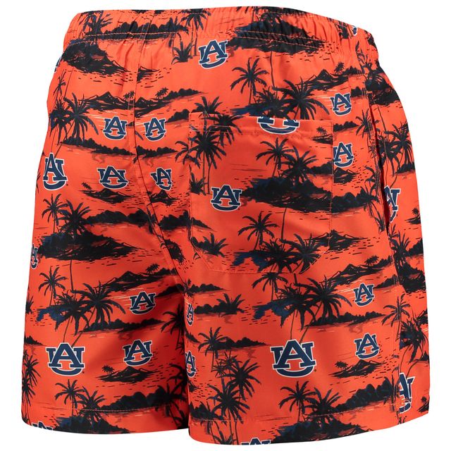 Maillot de bain homme FOCO Orange Auburn Tigers Island Palm