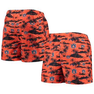 Men's FOCO Orange Auburn Tigers Island Palm Swim Trunks