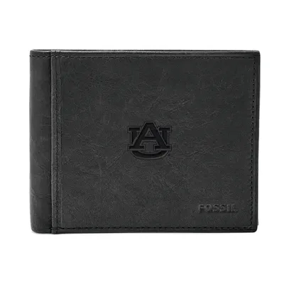 Auburn Tigers Fossil Ingram RFID Flip ID Bi-Fold Wallet - Black