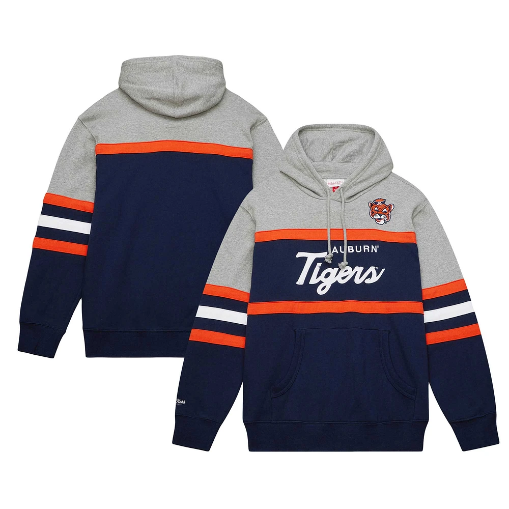 Sweat à capuche bleu marine Mitchell & Ness Auburn Tigers Head Coach pour hommes