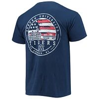 T-shirt Homme Bleu Marine Auburn Tigers Campus Americana