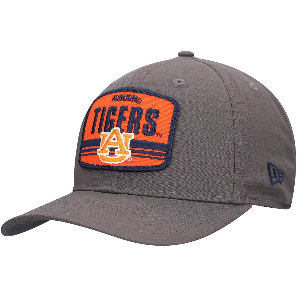 Men's New Era Charcoal Auburn Tigers Team Elevated 9SEVENTY Stretch-Snap Adjustable Hat