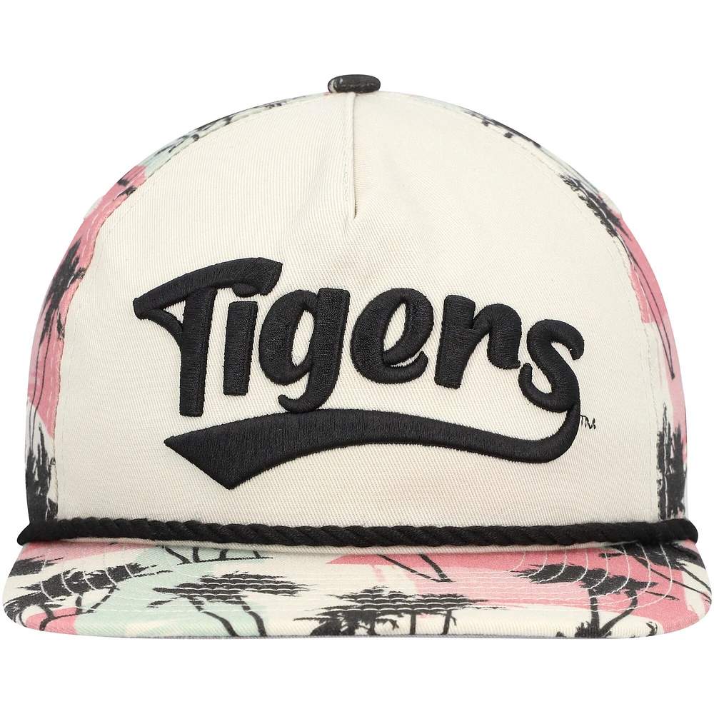 Casquette New Era crème auburn Tigers High Tide Golfer Snapback pour homme