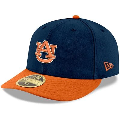 Casquette ajustée 59FIFTY Basic Low Profile des Tigers Auburn bleu marine/orange New Era pour homme