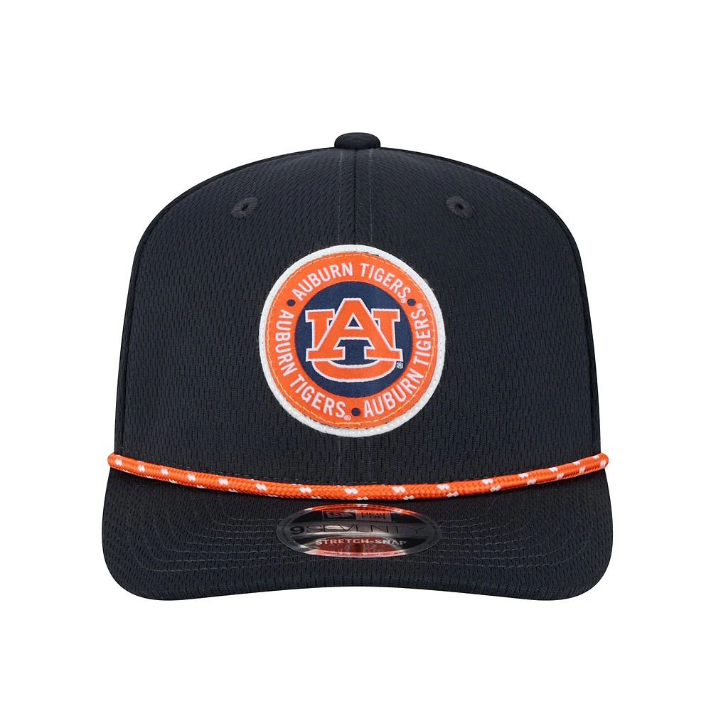 Men's New Era Navy Auburn Tigers COOLERA 9SEVENTY Rope Stretch-Snap Hat