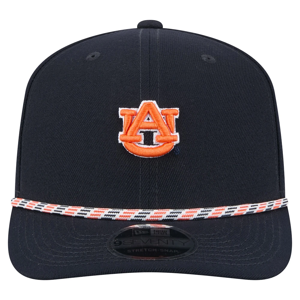 Casquette extensible à boutons-pression New Era bleu marine Auburn Tigers Game Day 9SEVENTY pour homme