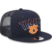 Casquette Snapback 9FIFTY pour homme New Era bleu marine Auburn Tigers Grade Trucker