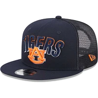 Casquette Snapback 9FIFTY pour homme New Era bleu marine Auburn Tigers Grade Trucker