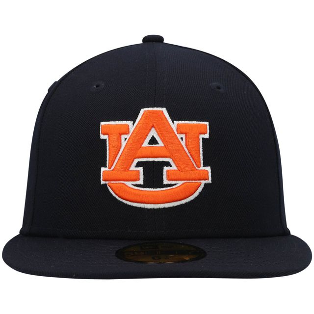 Casquette ajustée 59FIFTY basique avec logo Auburn Tigers New Era pour homme bleu marine