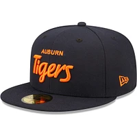 Casquette ajustée 59FIFTY Original pour homme bleu marine Auburn Tigers Script New Era