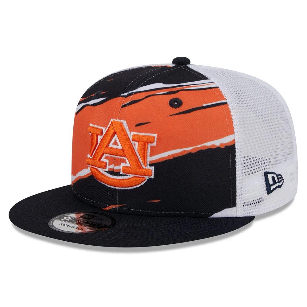 Men's New Era Navy Auburn Tigers Tear Trucker 9FIFTY Snapback Hat