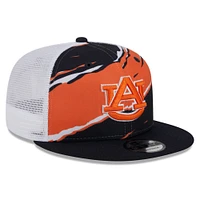 Casquette snapback 9FIFTY pour homme New Era bleu marine Auburn Tigers Tear Trucker