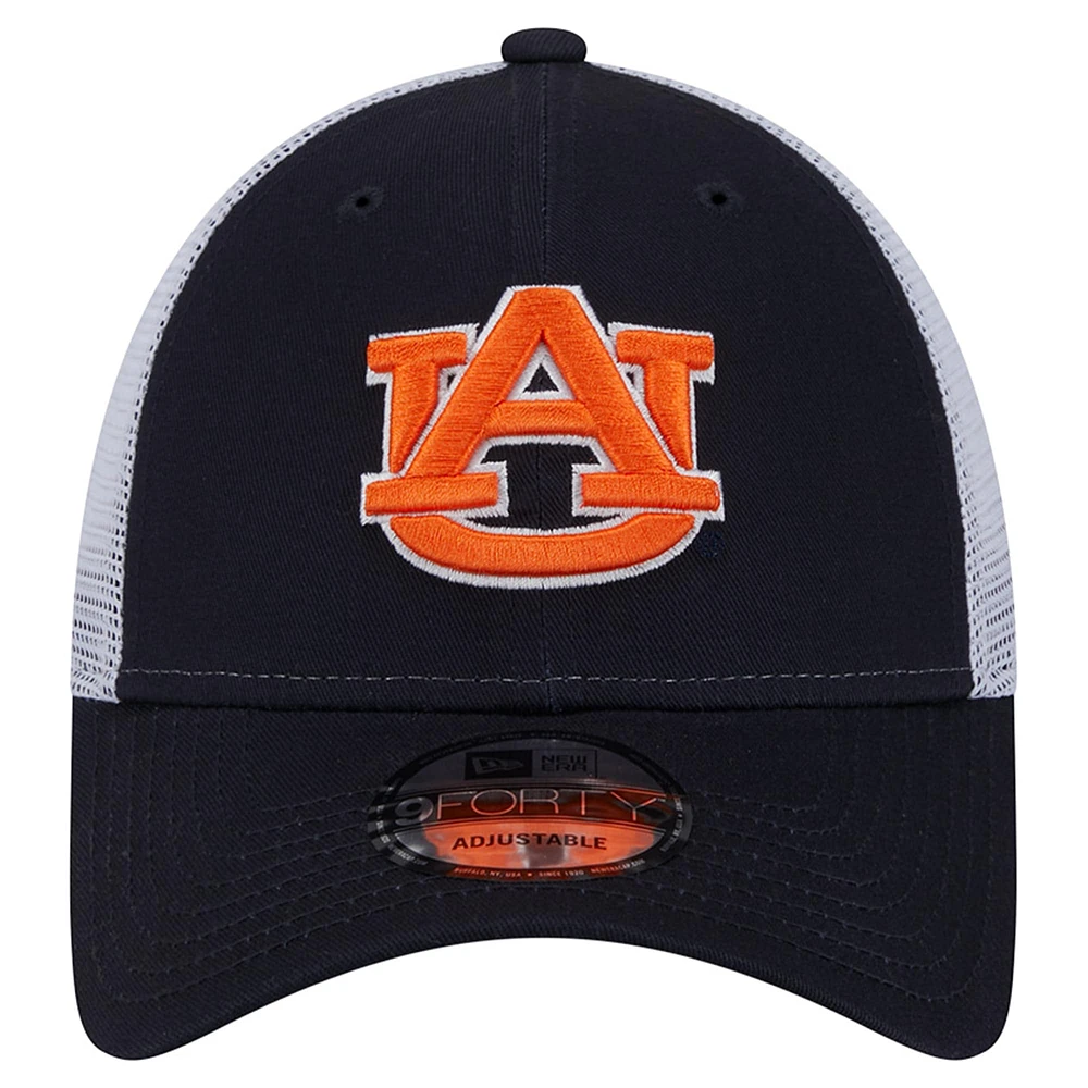 Men's New Era Navy Auburn Tigers Trucker 9FORTY Adjustable Hat