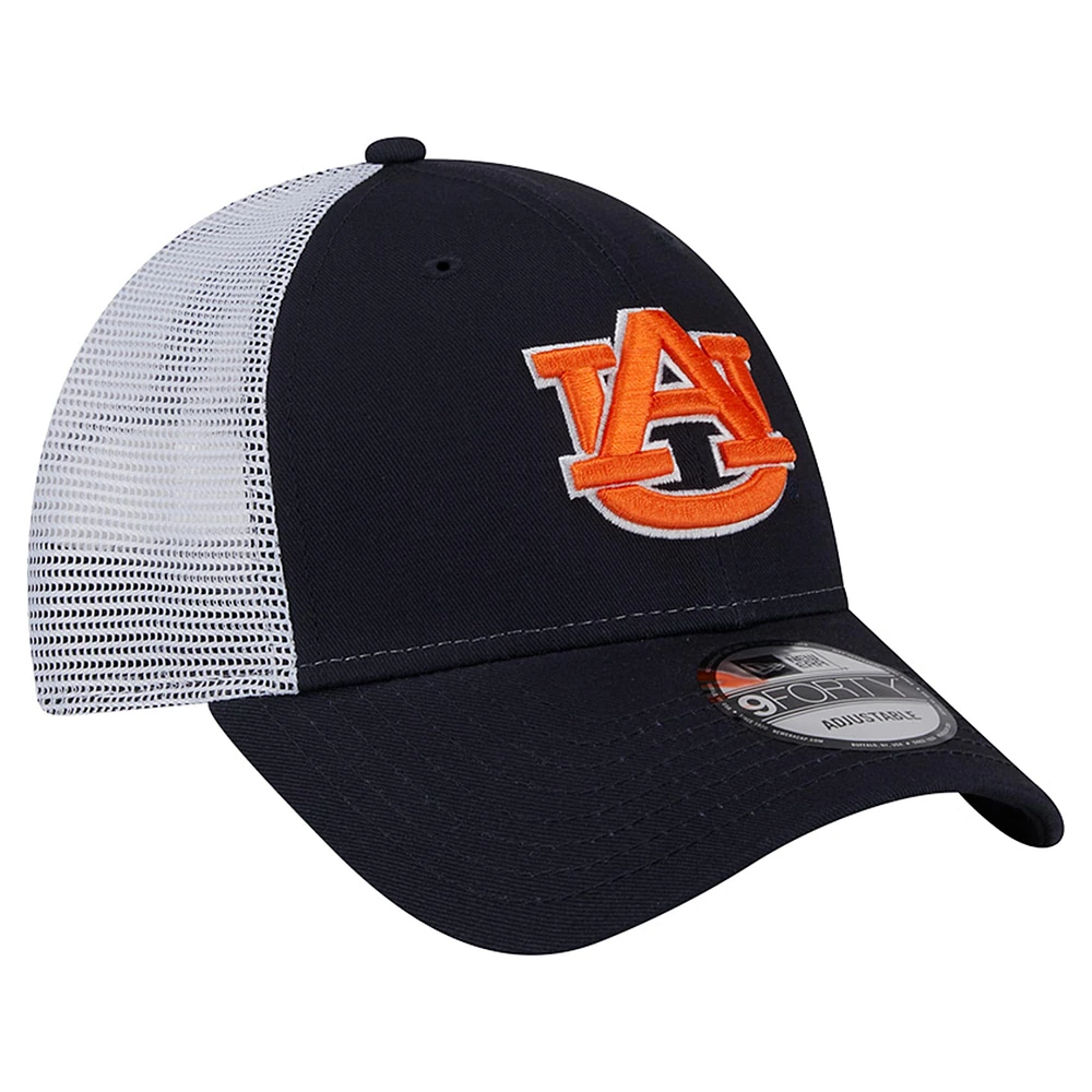 Men's New Era Navy Auburn Tigers Trucker 9FORTY Adjustable Hat