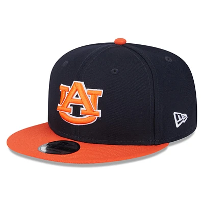 Men's New Era Navy Auburn Tigers Two-Tone 9FIFTY Snapback Hat