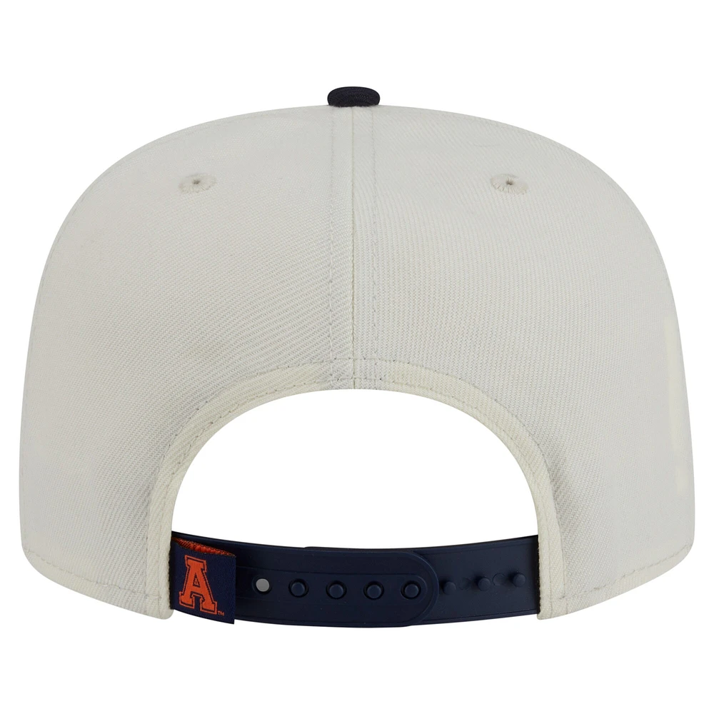 Men's New Era White Auburn Tigers Collegiate 9FIFTY A-Frame Snapback Hat