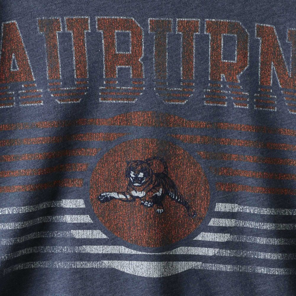 Men's Original Retro Brand Heathered Navy Auburn Tigers Big & Tall Mock Twist T-Shirt