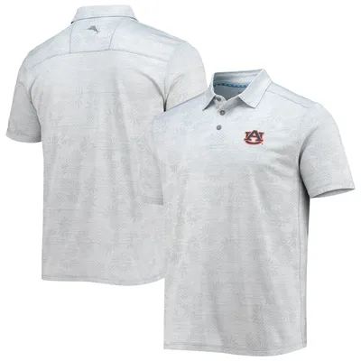 Auburn Tigers Tommy Bahama Pineapple Palm Coast IslandZone Polo - Gray