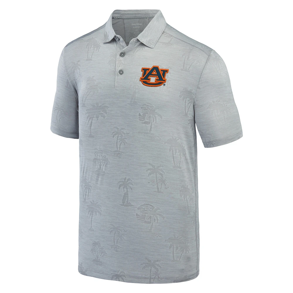 Polo Tommy Bahama gris Auburn Tigers Sport Palm Coast Palmera IslandZone pour hommes