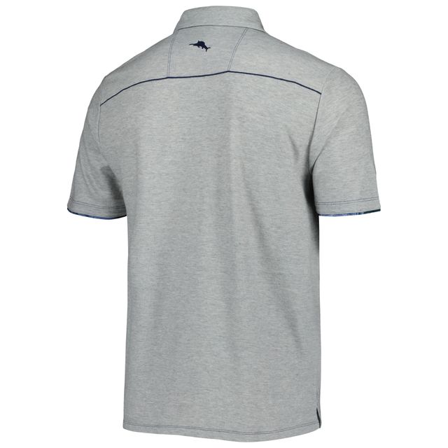 Polo Tommy Bahama Heathered Grey Auburn Tigers IslandZone Tailgater pour homme