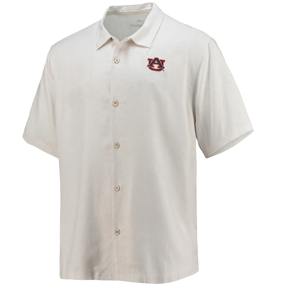 Men's Tommy Bahama White Auburn Tigers Tropic Isles Camp Button-Up Shirt
