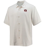 Men's Tommy Bahama White Auburn Tigers Tropic Isles Camp Button-Up Shirt