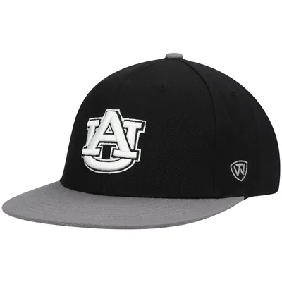 Auburn Tigers Top of the World Team Color Two-Tone Fitted Hat - Black/Gray