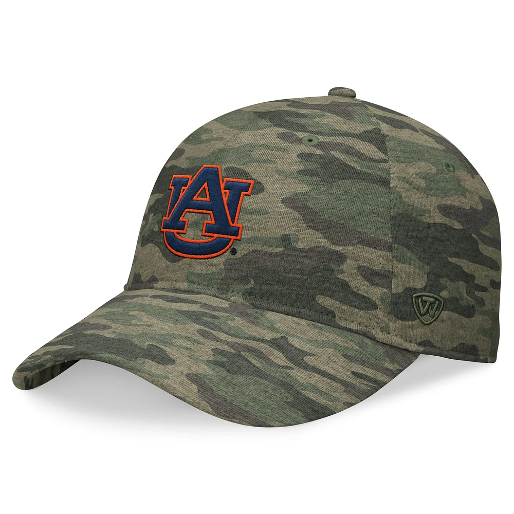 Chapeau réglable pour hommes Top of the World Camo Auburn Tigers OHT Military Appréciation Hound