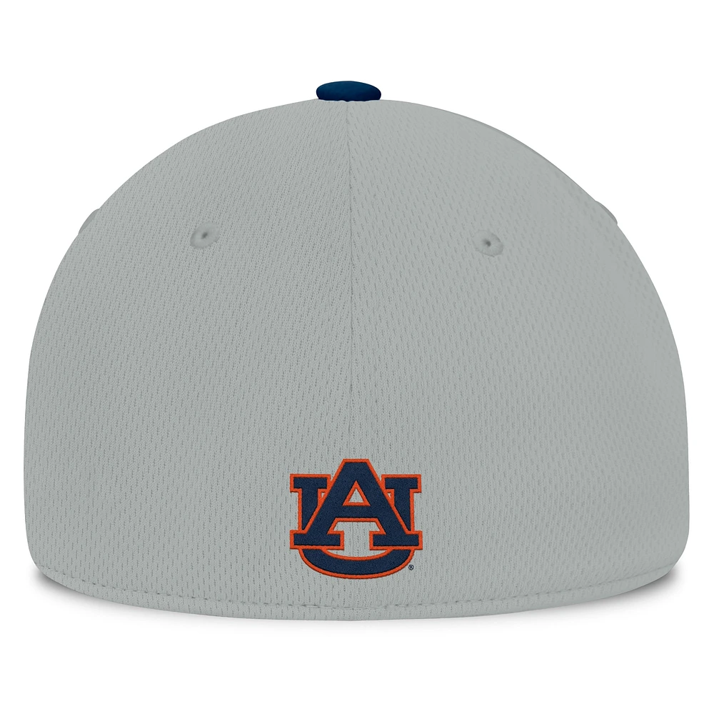 Casquette Mick Flex Auburn Tigers Top of the World pour hommes, gris/bleu marine