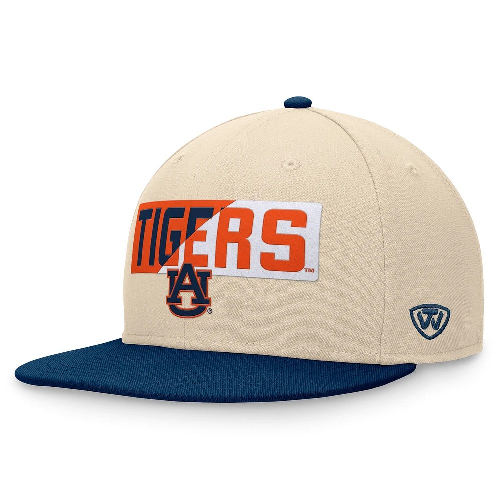 Casquette Snapback Goalaso Top of the World kaki Auburn Tigers pour hommes