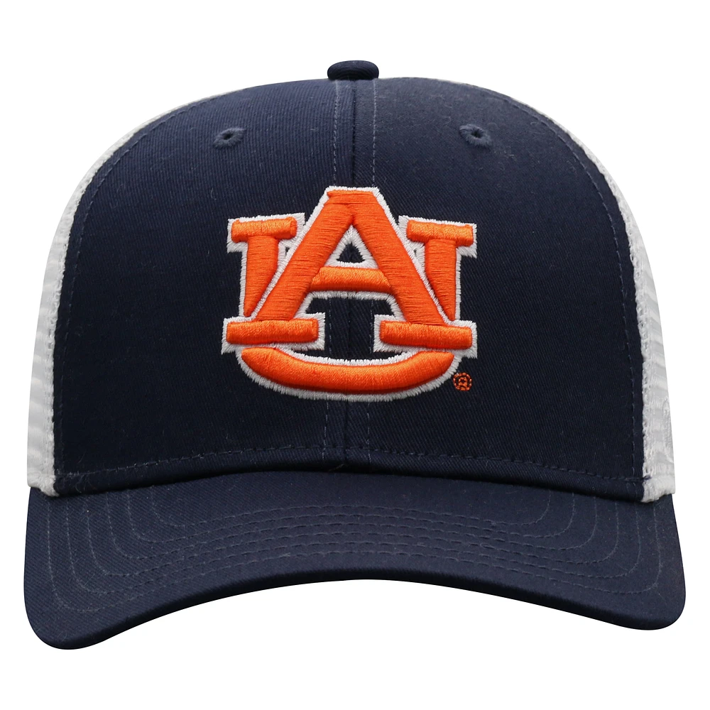 Men's Top of the World Navy/White Auburn Tigers Trucker Snapback Hat