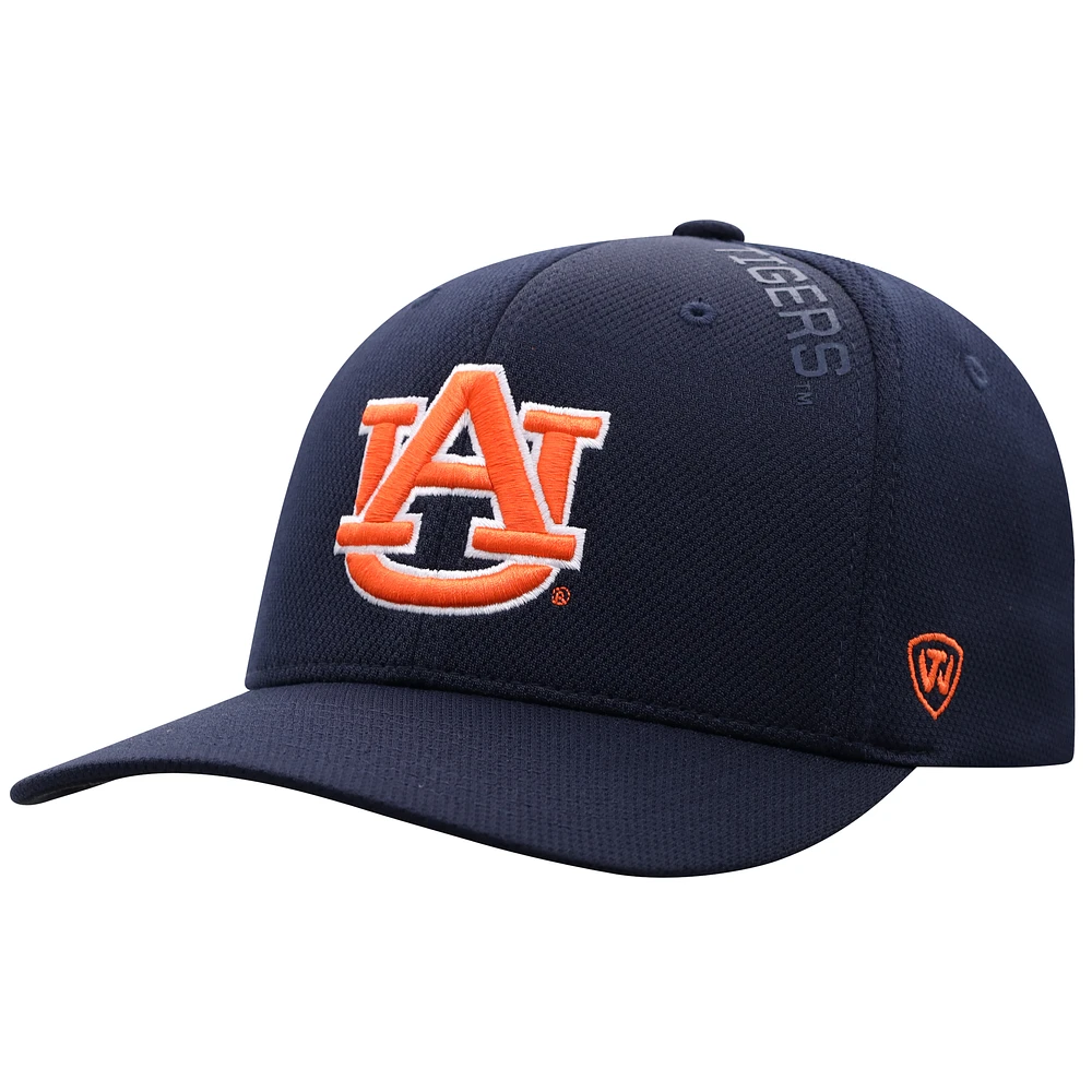 Men's Top of the World Navy Auburn Tigers Reflex 2.0 Flex Fit Hat