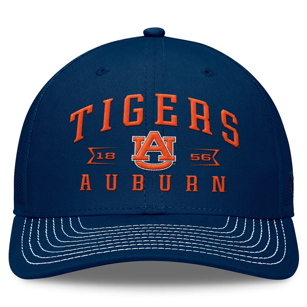 Casquette réglable Top of the World Navy Auburn Tigers Carson Trucker pour hommes