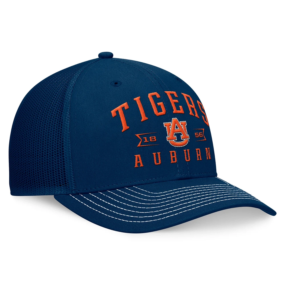 Casquette réglable Top of the World Navy Auburn Tigers Carson Trucker pour hommes