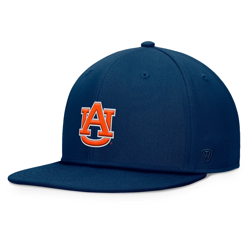 Casquette Snapback fondamentale Auburn Tigers Top of the World Navy pour hommes