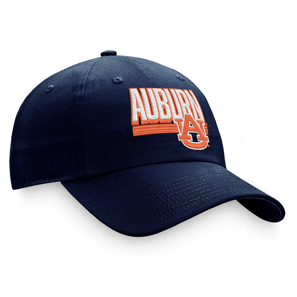 Casquette réglable Top of the World Navy Auburn Tigers Slice pour homme