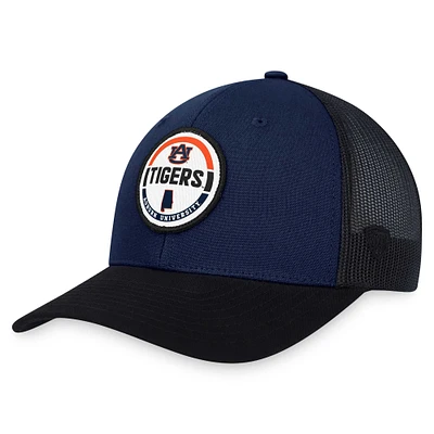 Casquette réglable Top of the World Navy Auburn Tigers Trey Trucker pour homme