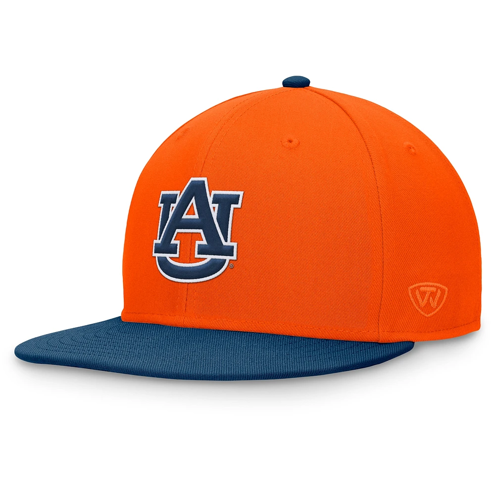 Men's Top of the World Orange/Navy Auburn Tigers Rally Two-Tone Fitted Hat