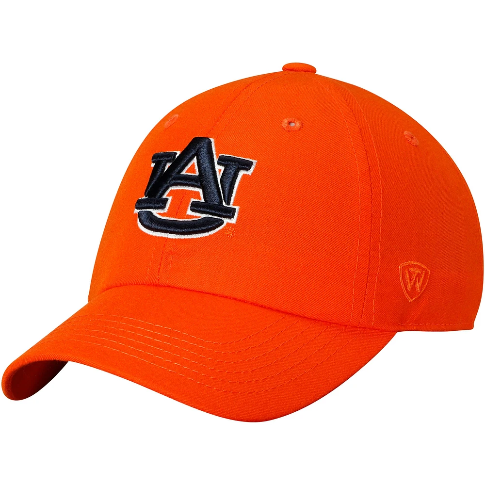 Chapeau ajustable à logo principal orange Auburn Tigers Top of the World pour hommes