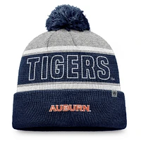 Men's Top of the World True Navy Auburn Tigers Two-Tone Cuffed Knit Hat with Pom