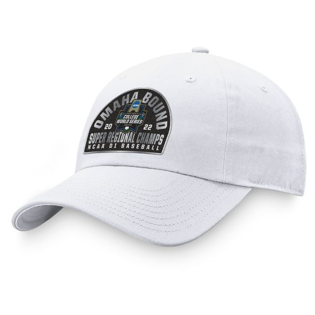 Top of the World pour hommes White Auburn Tigers 2022 NCAA Baseball Super Regional Champions Locker Room Casquette réglable pour hommes